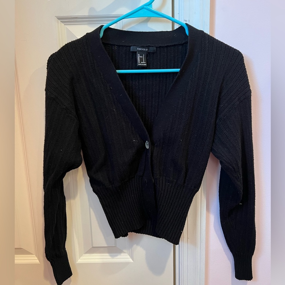 Black knit Forever 21 cardigan